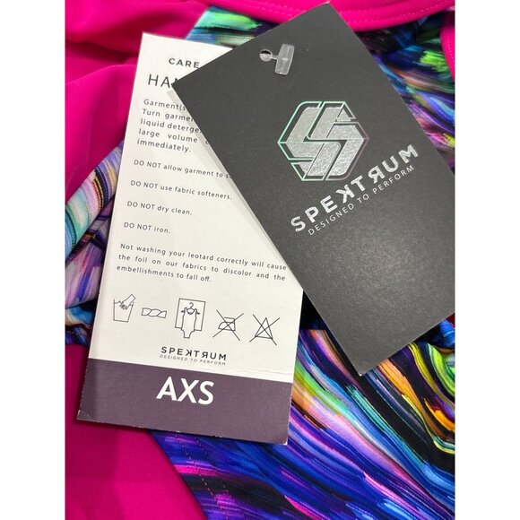 Spektrum Girls Adult XS Swirl Print Leotard NWT - Picture 2 of 3